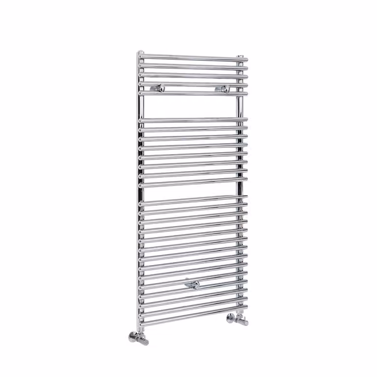 Scaldasalviette Design Cromato 1190x450mm 400W - Termoarredo Bagno - Stile Moderno - Arno