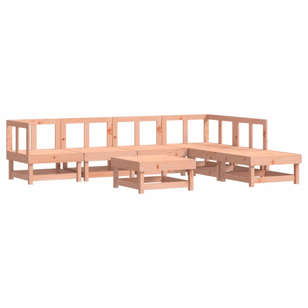 Set Salotto da Giardino 7 pz in Legno Massello di Douglas