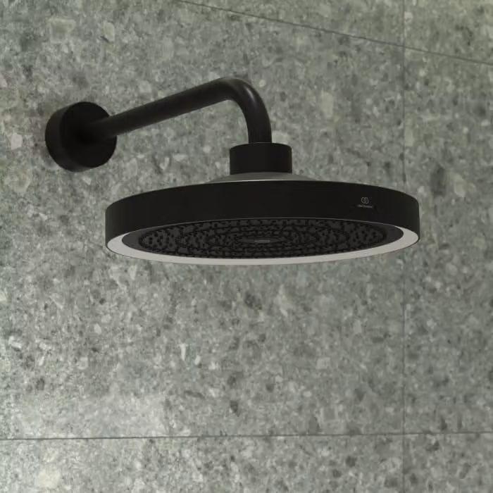 Ideal Standard Solos, soffione doccia multifunzione, diametro 33 cm, con anello luminoso a LED