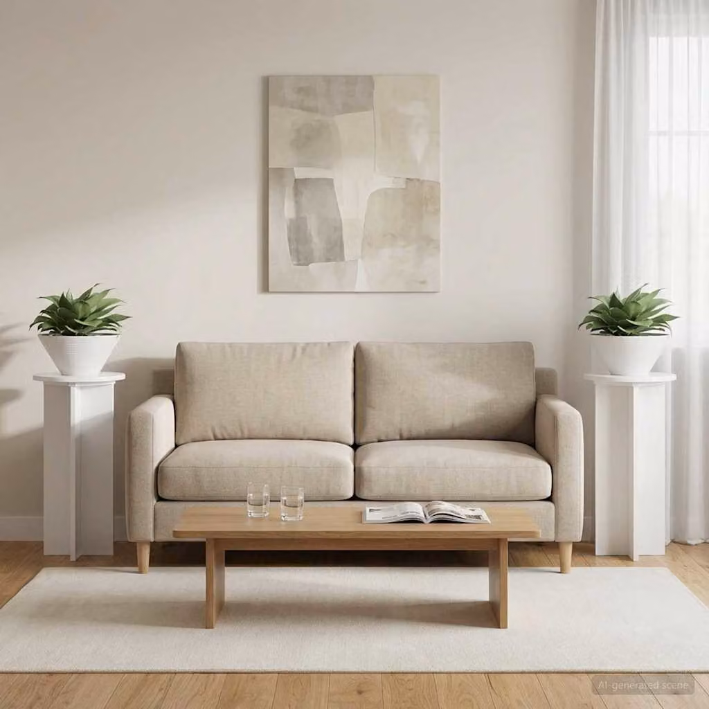 Set di 2 supporti per piante vidaXL in stile moderno, colore bianco lucido, L/P/H: 29,5 x 29,5 x 60 cm