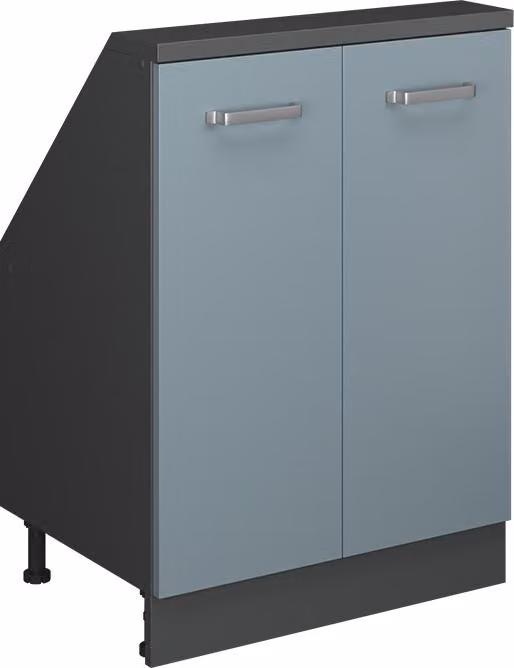Mobile cucina sottotetto Vicco R-Line Grigio-blu 60 cm con 2 porte, Model 58256