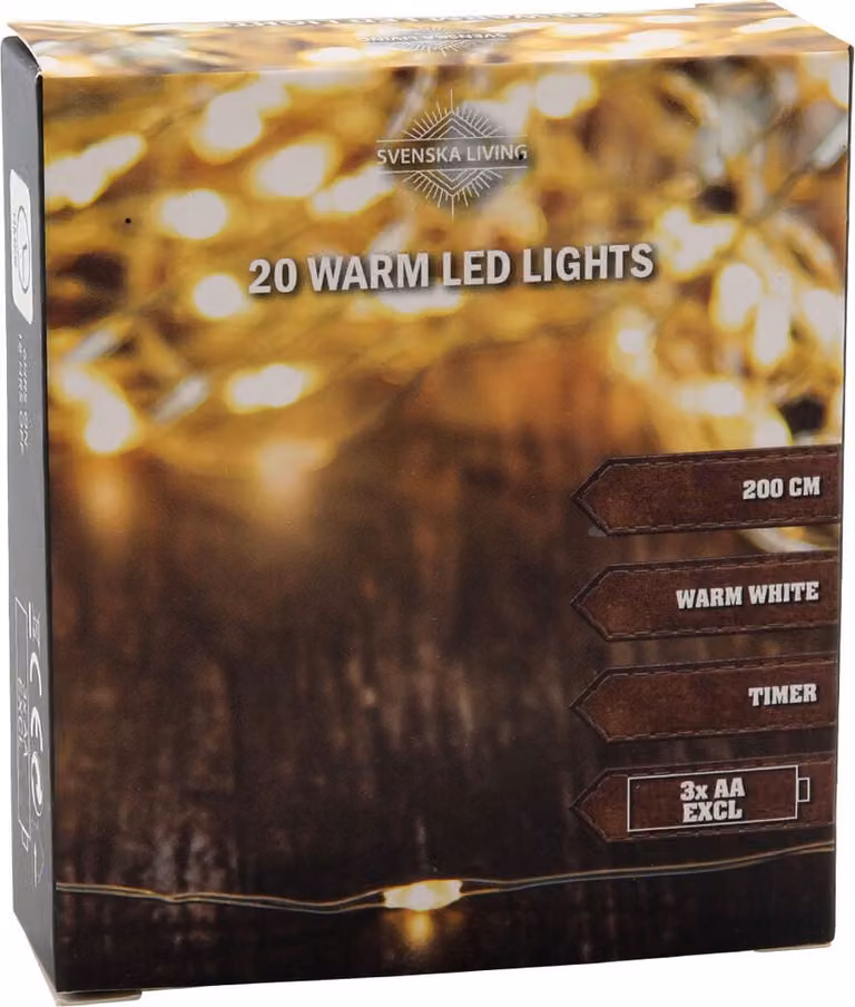 1.01 Illuminazione a filo 20 LED / 200 cm / timer