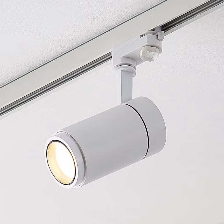 Arcchio Nanna Faretto a binario LED, bianco, 3000K, 21W, Bianco / Opale, Studio / Ufficio, Alluminio