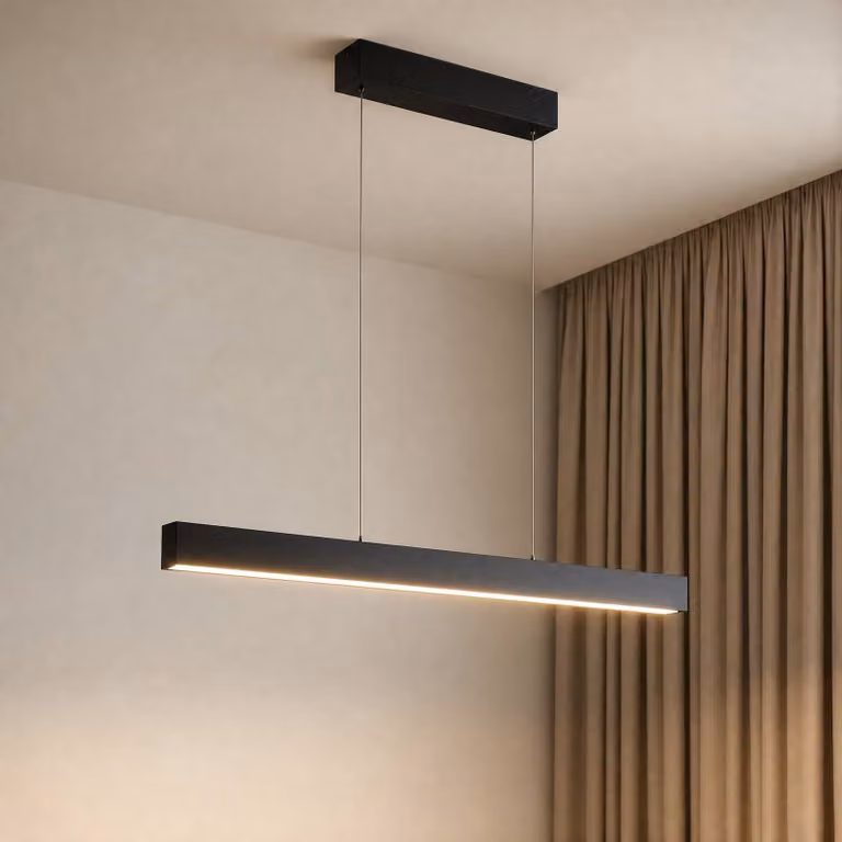 Lucande Lampada LED a sospensione Smart Mylosh, nera, CCT, Tuya Mylosh Lucande, dimmerabile, Nero, Soggiorno / Sala da pranzo, Alluminio, Moderno