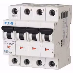 Interruttore differenziale Eaton, 6 A, 4 poli, caratteristica: B 240932