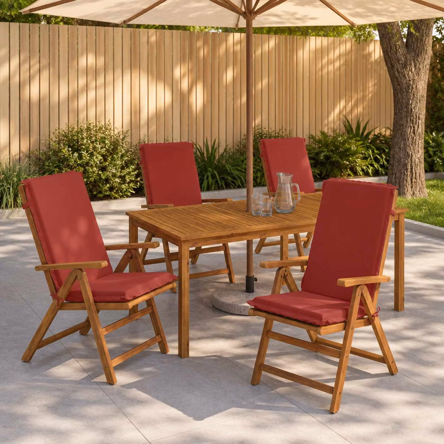 vidaXL Cuscino per sedia a schienale alto GEMERT 4 pz 100% Poliestere