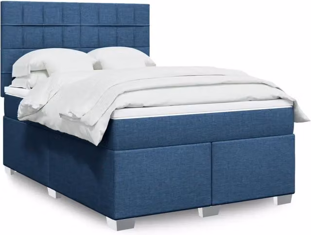 Letto Ibrido con Materasso Blu e Bianco vidaXL L/P: 140 x 190 cm – 1