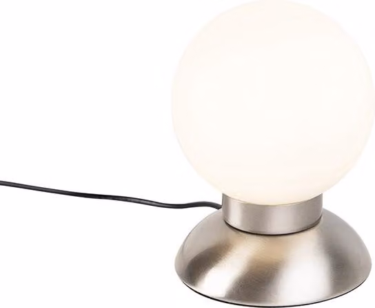 Lampada da tavolo a LED PRINCESS bianco-argento 3W, luce bianca calda 250 lm, vetro, dimensioni: 13x10x10 cm, IP20, RL