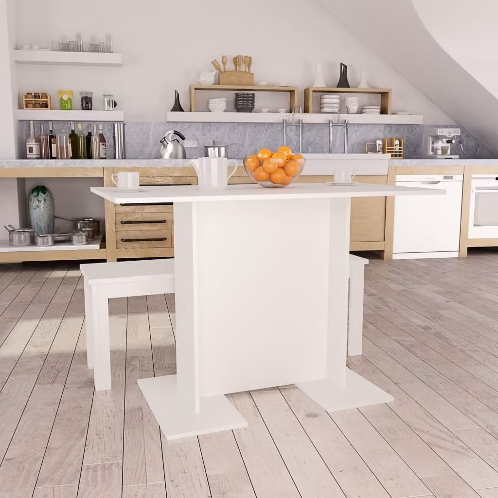 Maison Exclusive - Tavolo da pranzo bianco 110x60x75 cm Materiale ligneo