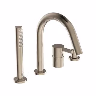 Ideal Standard Joy - Miscelatore per bordo vasca, 4 fori, Silver Storm BC789GN