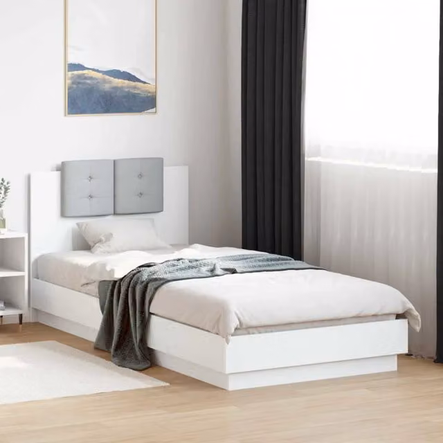 Struttura letto con testata Bianco Legno ingegnerizzato 3429661