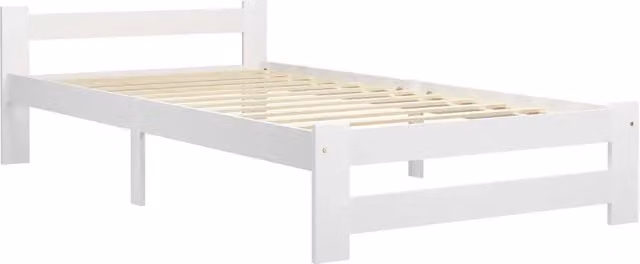 Struttura Letto Giroletto Design Mania in Legno di Pino Bianco L 90 x P 200 cm