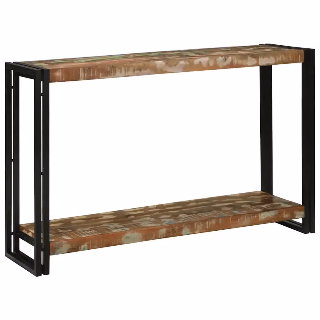 Tavolo Consolle Design In in Legno e Metallo Marrone Multicolore L/P/H: 120 x 33 x 75 cm – 2