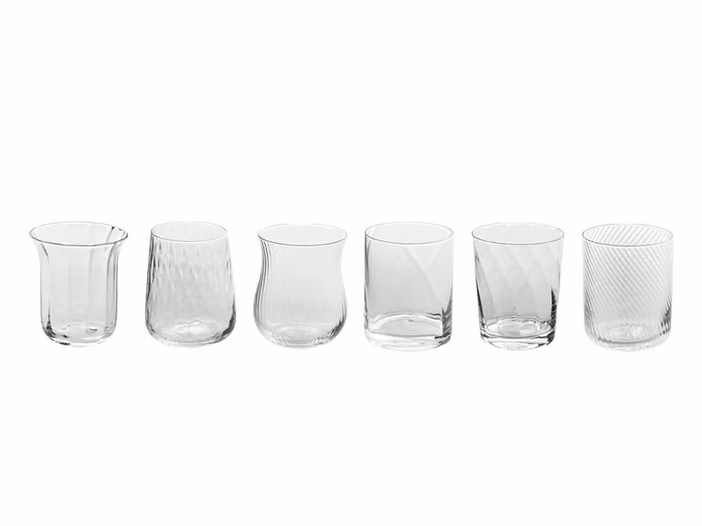 Diseguale Tumbler Trasparente - Set da 6