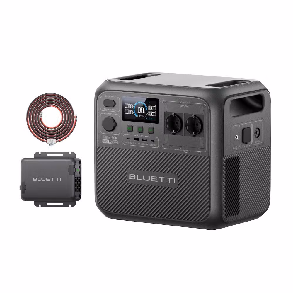 BLUETTI Elite 200 V2 Powerstation con caricatore 1, 2073,6Wh LFP di backup, ideale per viaggi, off-grid, interruzioni di corrente