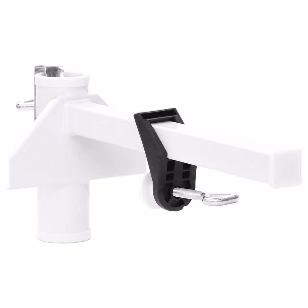 Maison Exclusive - Supporto per ombrellone da balcone, bianco, acciaio, 38 mm
