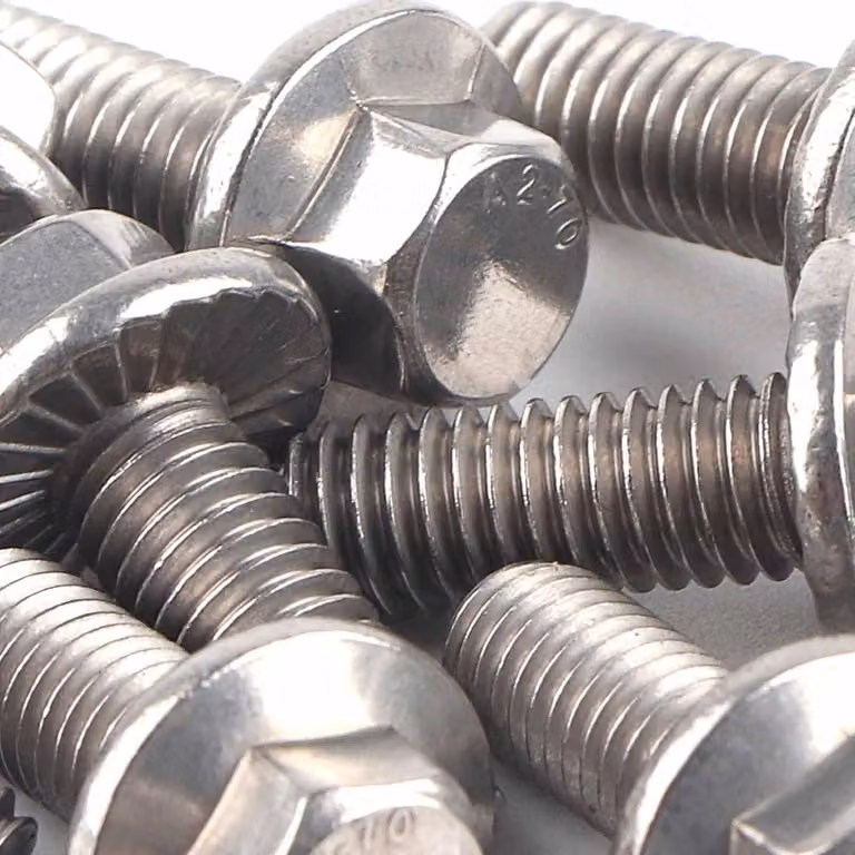 10 viti a flangia esagonale M6 - acciaio inossidabile 304 - lunghezza 20 mm
