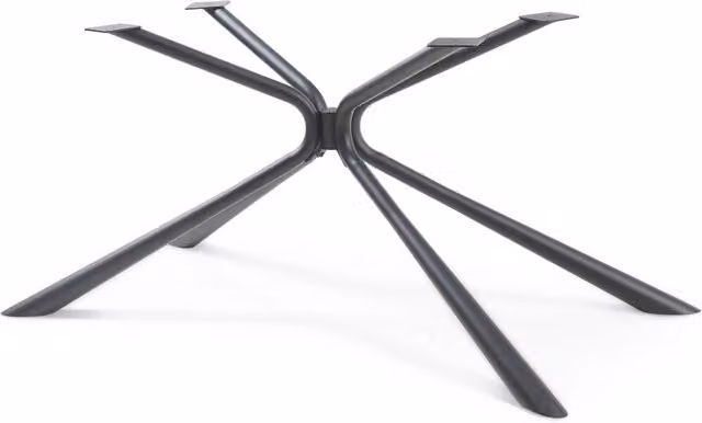 Telaio per Tavolo Havosanlurg en.casa con Struttura a 4 Gambe Incrociate in Acciaio Nero Opaco L: 160 cm, P: 72 cm, H: 70 cm