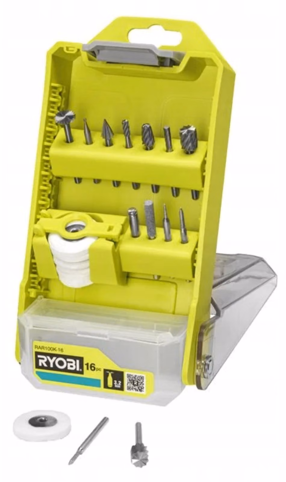 RYOBI - Set da 16 pezzi per intaglio e incisione - RAR100K-16