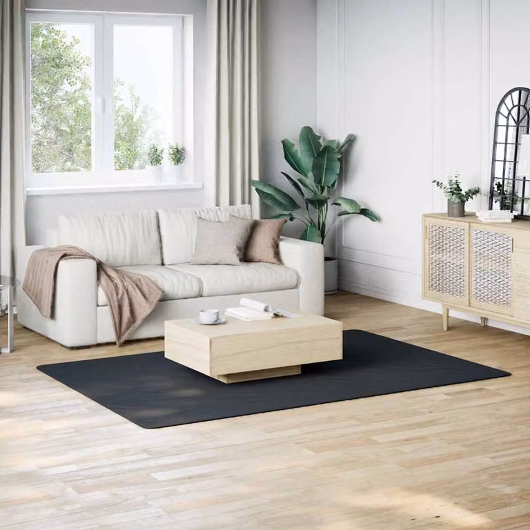 vidaXL Tappeto Lavabile Soffice a Pelo Corto in Poliestere Antiscivolo e Resistente ai Raggi UV, Nero, L/P: 160 x 230 cm