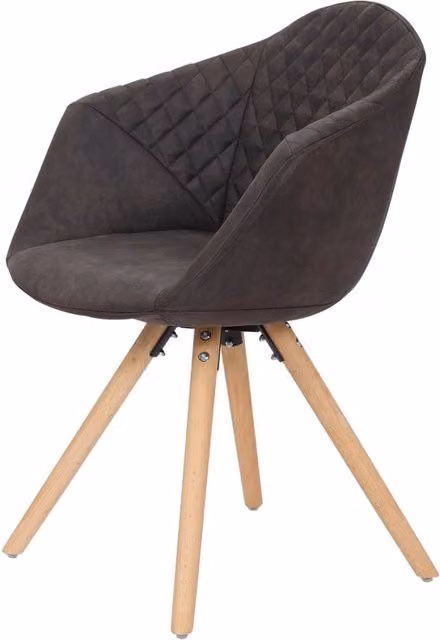 Set di 2 sedie Chadwick in velluto nero con gambe in faggio