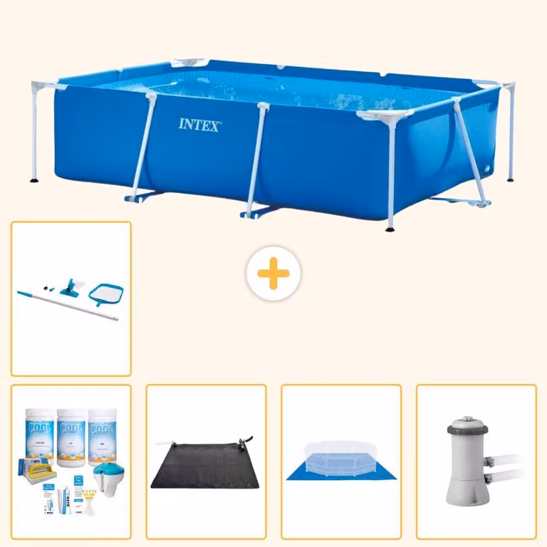 Piscina fuori terra rettangolare - 300x200x75 cm - 6 pezzi - Modello S20833