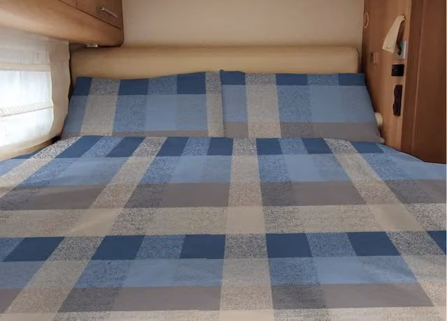 Sacco Copripiumino Matrimoniale per Camper e Roulotte Biancheriaweb in 100% Cotone Personalizzabile Fantasia Scotland Azzurro