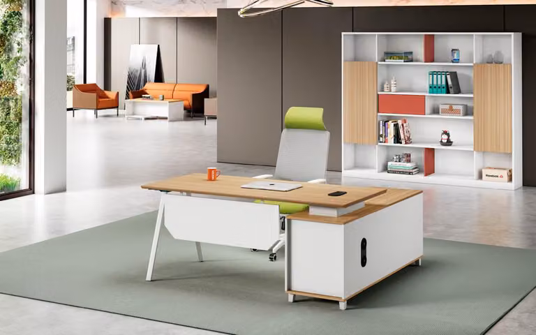 Büromöbel Büro Tisch Ecke Schreibtisch Bürotisch Arbeitstisch Weiß