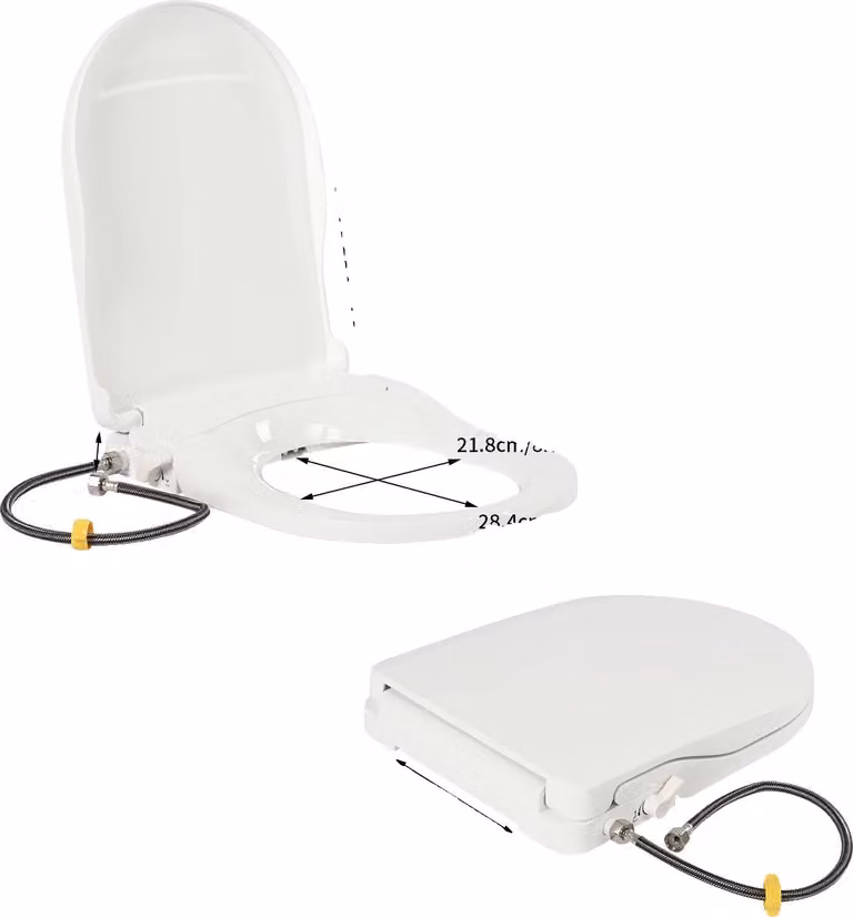 Sedile per bidet, sistema a doppio ugello, design ergonomico, BIANCO