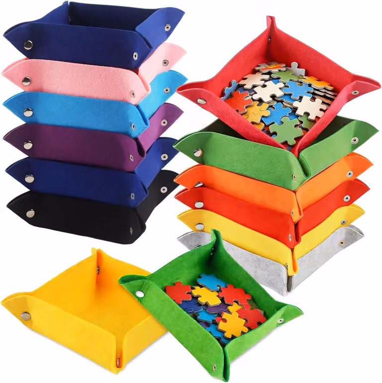 Scatole impilabili per l'organizzazione dei puzzle, set da 12, adatte per puzzle fino a 2000 pezzi