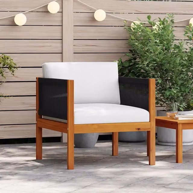 Sedia da patio-Sedie da Giardino 2 pz in Legno Massello d'Acacia 258792