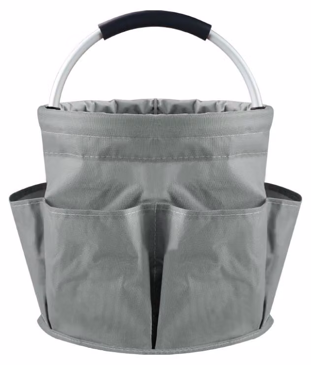 Borsa per attrezzi da giardino - 17 litri - Borsa pieghevole per utensili - Custodia per attrezzi da giardino - Ideale per giardino, campeggio e attività all'aperto - Grigia