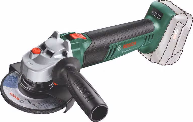 Smerigliatrice angolare a batteria UniversalGrind 18V-75, 1 batteria PBA 18V 4,0Ah