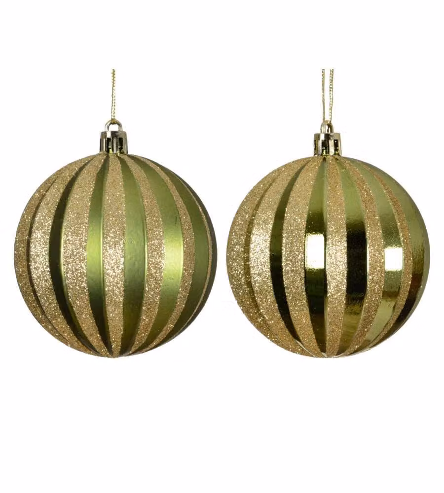 Decoris Pallina di Natale Shatterproof Verde Pino - 8 cm