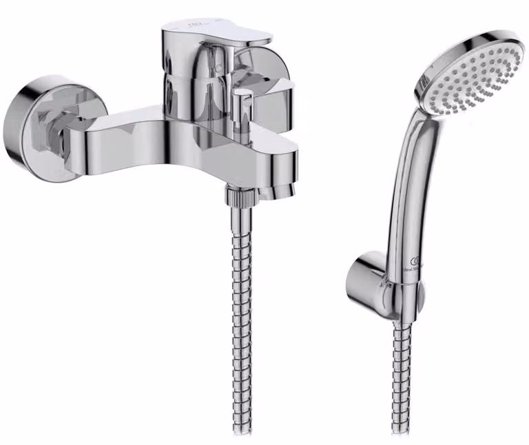 Miscelatore monocomando per bagno/doccia, cromato, con cartuccia da 38 mm, sistema EKO