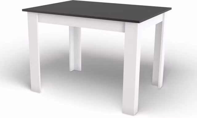 Tavolo da pranzo moderno bicolore nero e bianco KENDRA HOME in MDF laminato per cucina e soggiorno