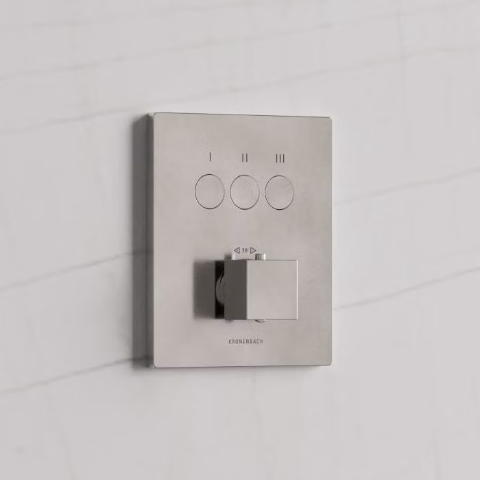 Termostato smart a incasso Kronenbach, modello "Smart Push", per 3 circuiti, design squadrato