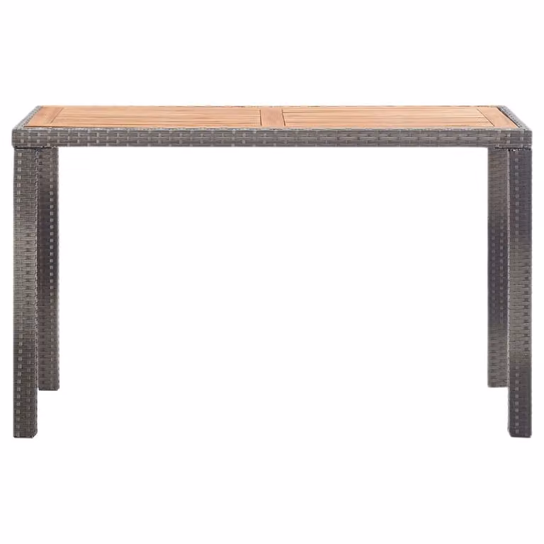 vidaXL Tavolo da giardino antracite e marrone 123x60x74 cm in legno massiccio di acacia