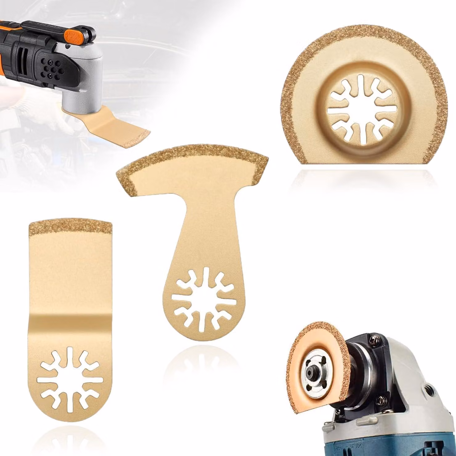 3 lame oscillanti – accessori per utensile multifunzione e per la rimozione di malta