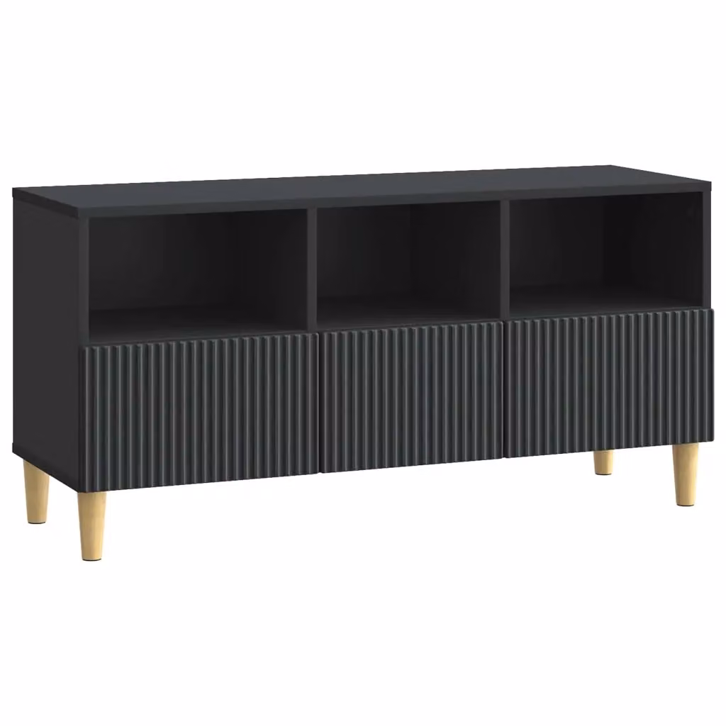 Mobile TV moderno Design In nero in legno ingegnerizzato L: 102 cm, P: 34,5 cm, H: 50 cm – 2