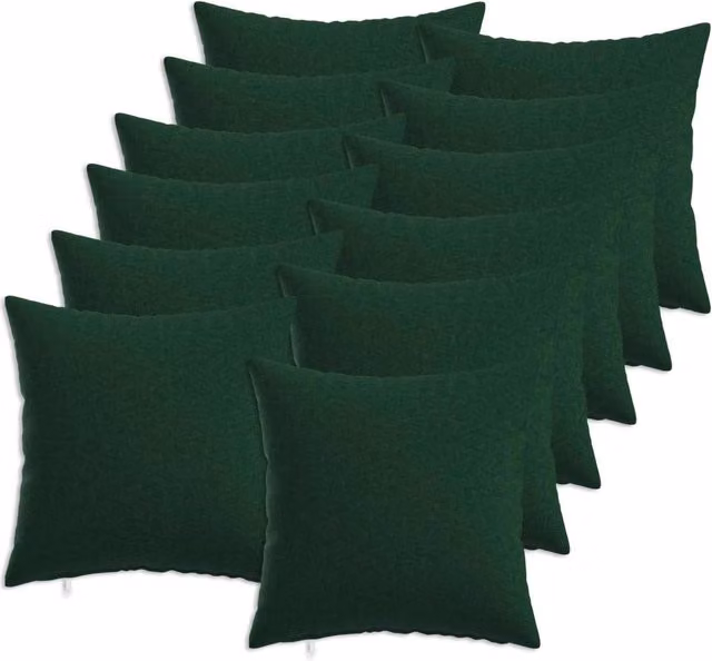 Cuscino con cuscino HEERLEN 12 pz Verde Scuro Tessuto 926886