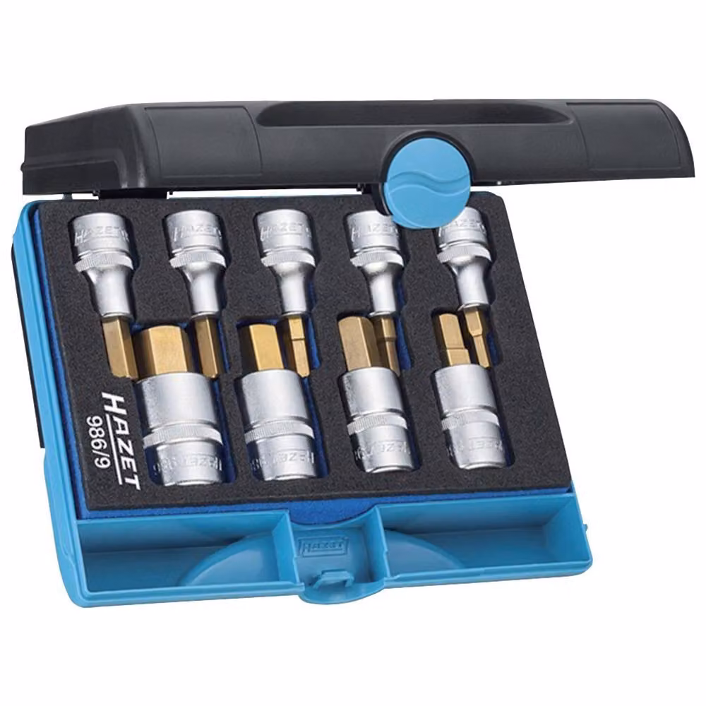 Set di inserti per cacciaviti Hazet 986/9 - Quadrato cavo da 12,5 mm (1/2" | 986/9)