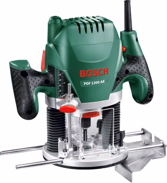 Fresatrice Verticale Bosch POF 1200 AE con Pantografo, Regolazione Elettronica e Potenza 1200W, Colore Verde – 1