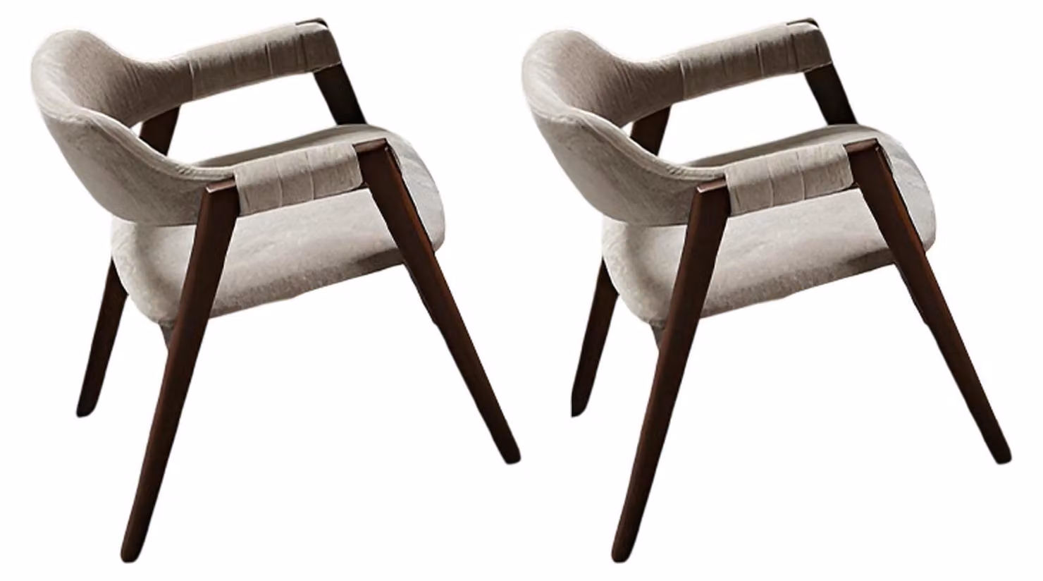 Set aus 2 komfortablen Stühlen mit elegantem Design