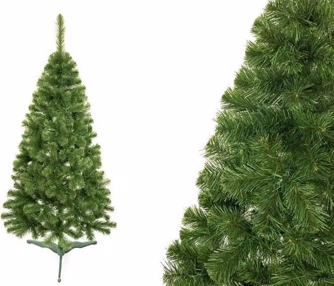 Albero di Natale artificiale di pino naturale 250 cm + supporto, decorazione natalizia, verde