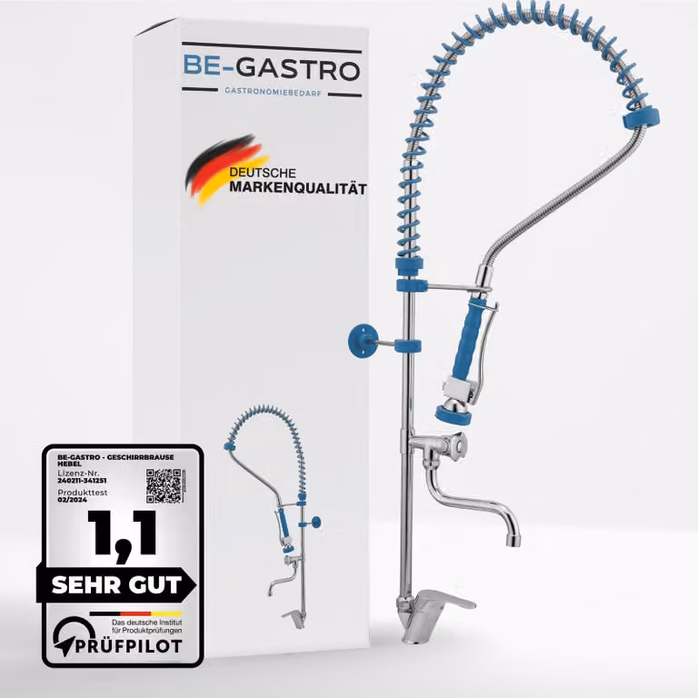 Miscelatore monocomando premium per lavello della cucina, in acciaio inossidabile, colore blu