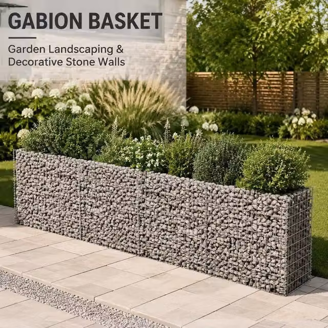 Gabion Raised Bed Galvanized Steel 360x50x100 Cm