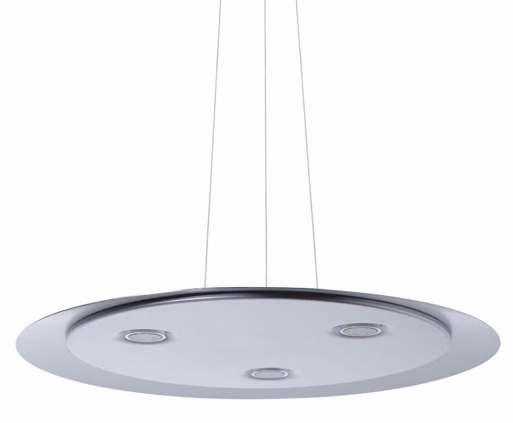Lampada a sospensione LED, cromo, rotonda, P 50 cm