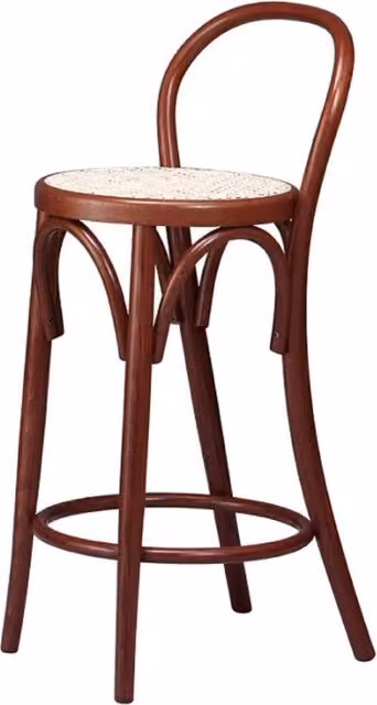 Sgabello legno massello thonet/bistrot tinta noce