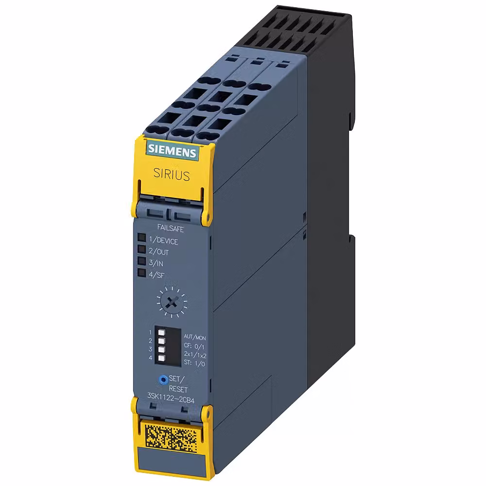 Dispositivo di commutazione di sicurezza Siemens SIRIUS, serie Advanced, ritardo 0,05-3 s, 3SK11222CB41